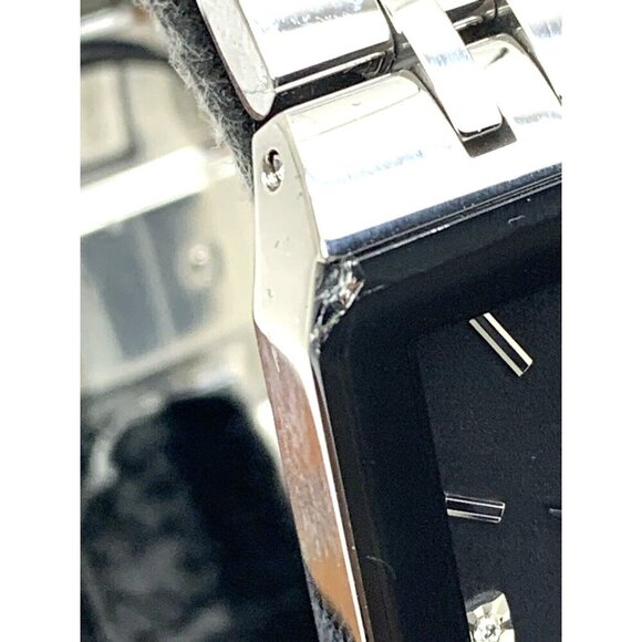 Bulova Men's Watch 96D145 Diamond Black Dial Silver Stainless Steel Quar… - Picture 9 of 15